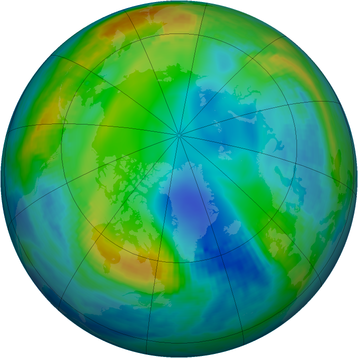 Arctic ozone map for 26 November 1982